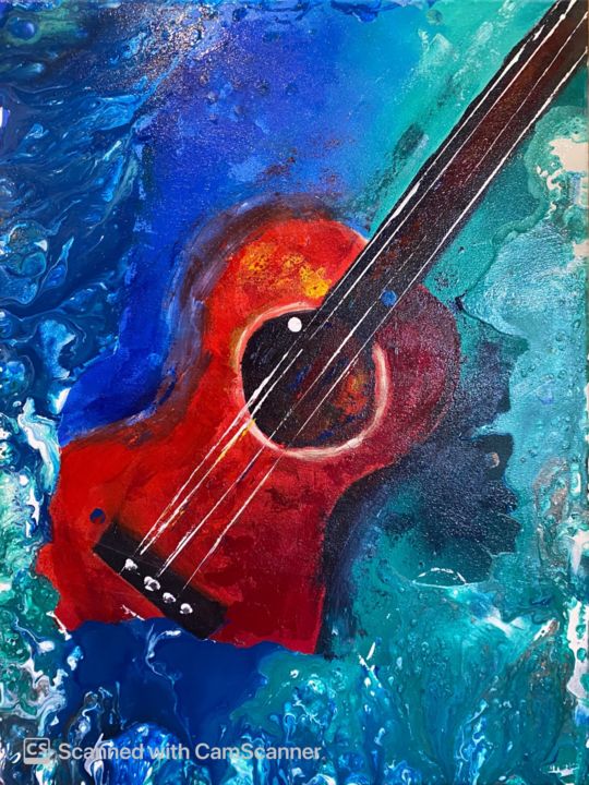 Картина под названием "Music emerging" - Charmaine Moore, Подлинное произведение искусства, Акрил