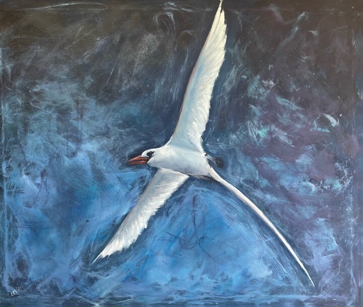 Painting titled "Flight to Freedom" by Charmaine Moore, Original Artwork, Acrylic
