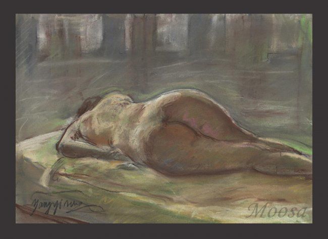 Peinture intitulée "nude" par Yi Rong Yang, Œuvre d'art originale