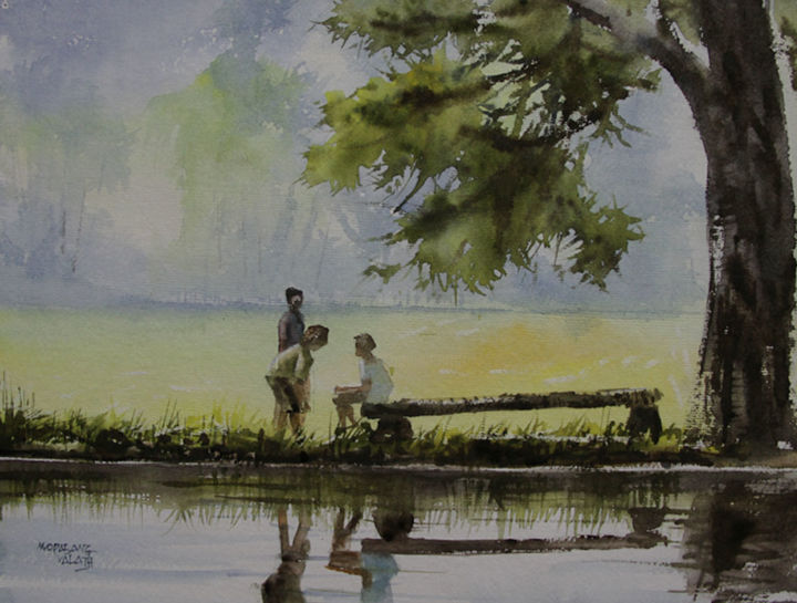 Painting titled "nature-1-happy-holi…" by Mopasang Valath, Original Artwork