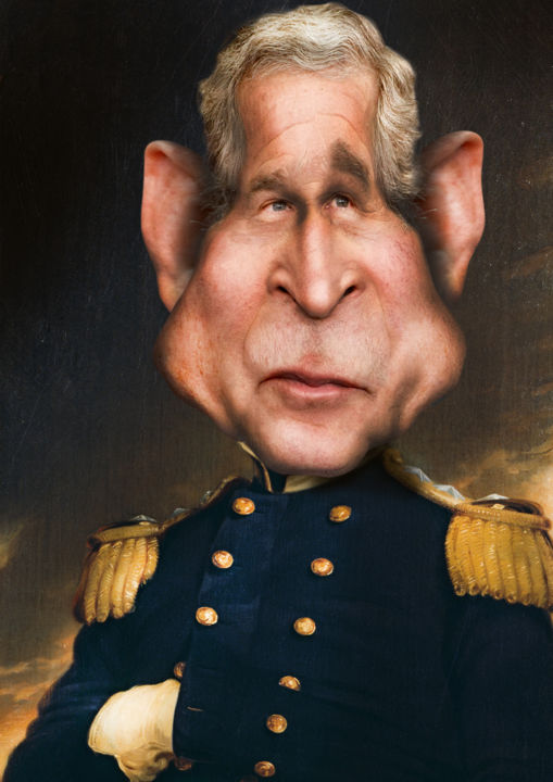 Digital Arts titled "George W. Bush" by Gilles Morand, Original Artwork