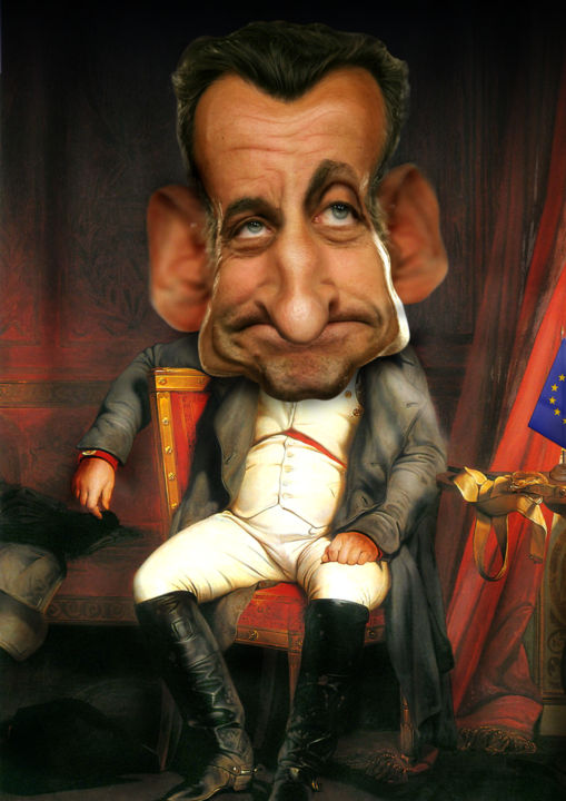 Digital Arts titled "Nicolas Sarkozy" by Gilles Morand, Original Artwork