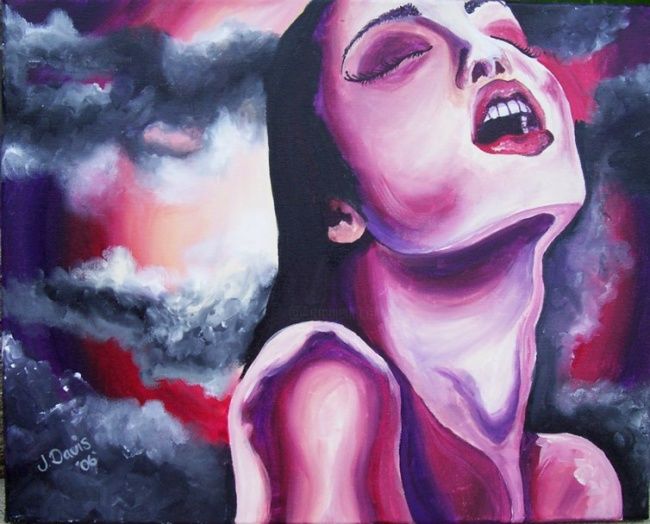 Painting titled "Cry in the Night 2" by Jennifer Davis, Original Artwork