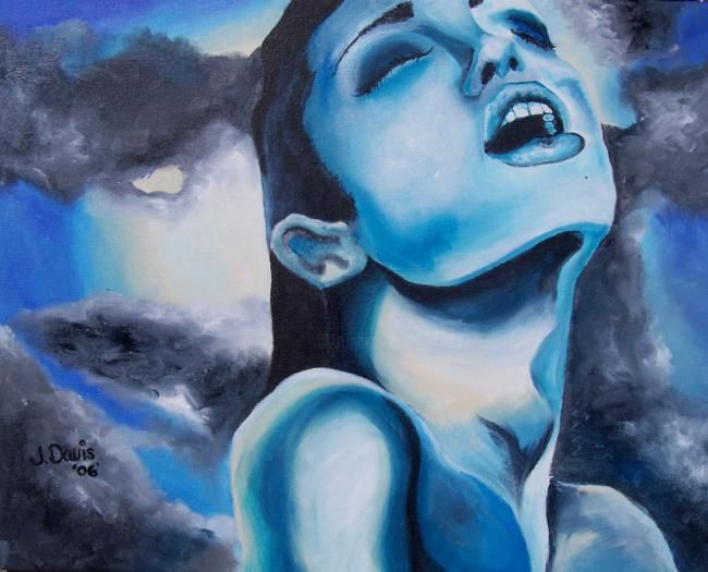 Painting titled "Cry in the  Night 1" by Jennifer Davis, Original Artwork