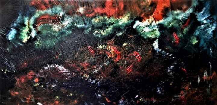 Painting titled "EFFLORESCENCE" by Moreau Franck Didier, Original Artwork, Oil