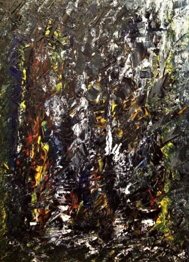 Painting titled "Pollution" by Moreau Franck Didier, Original Artwork, Oil