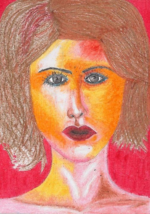 Dessin intitulée "Strong women" par Mary Khier, Œuvre d'art originale, Pastel
