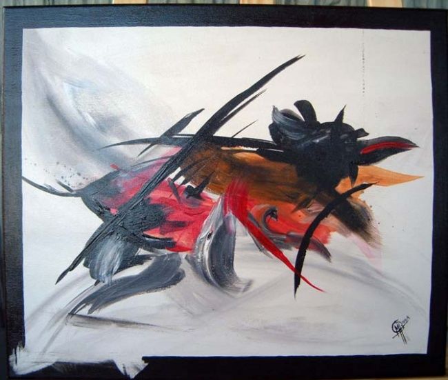 Painting titled "L'oiseau" by Morena, Original Artwork
