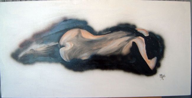 Painting titled "Malgré son chagrin…" by Morena, Original Artwork