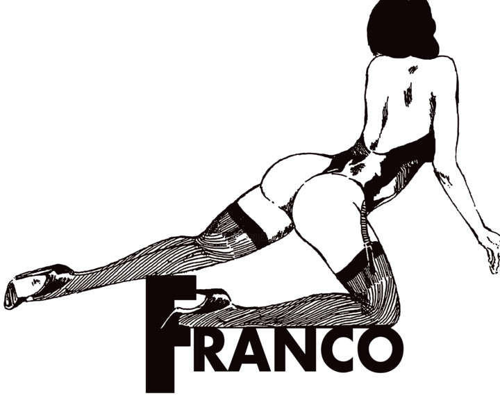 Arts numériques intitulée "Franco Girls Cover 1" par Moreno Franco, Œuvre d'art originale, Encre