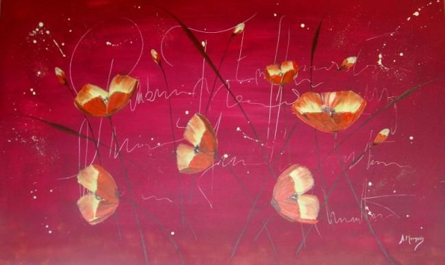 Painting titled "Fleures" by Morgado, Original Artwork