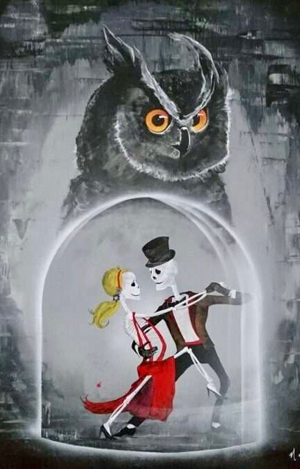 Schilderij getiteld "Danse sous cloche" door Morgan Bouton, Origineel Kunstwerk, Acryl