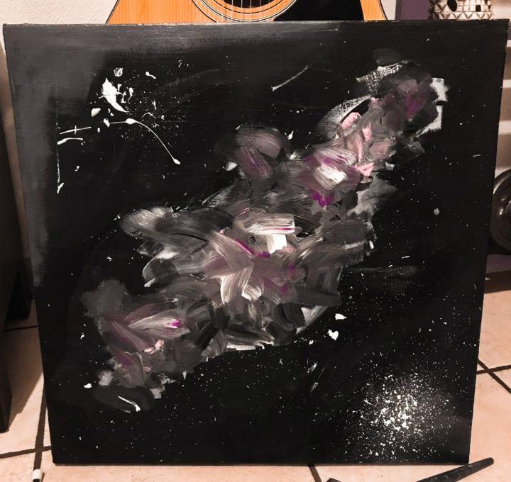 Painting titled "Galaxie" by Morgane Richard, Original Artwork, Acrylic