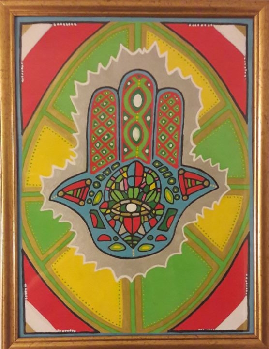 Main De Fatma Painting By Morgann Furon Artmajeur Main De Fatma Painting By Morgann Furon Artmajeur