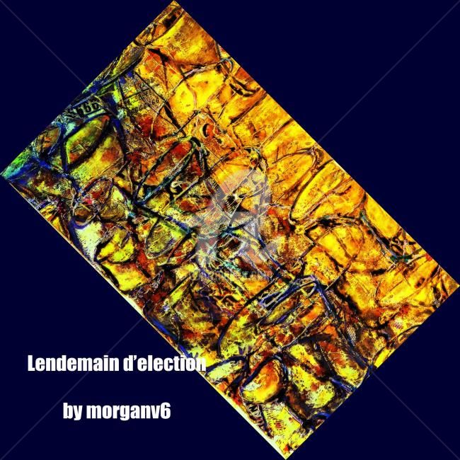 Painting titled "lendemain d'élection" by Morganv6, Original Artwork