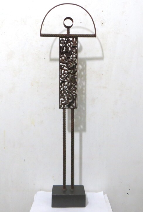 Sculpture titled "ADAM" by Morgese Giovanni, Original Artwork, Metals