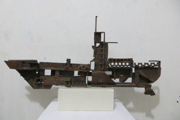 Sculpture titled "RELITTO 1" by Morgese Giovanni, Original Artwork, Metals