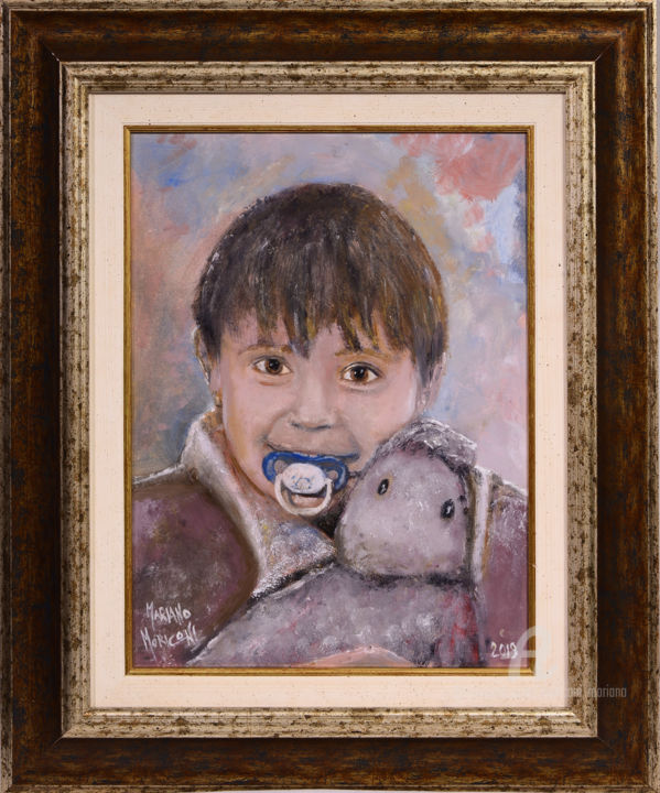 Painting titled "toy" by Mariano Moriconi, Original Artwork, Oil