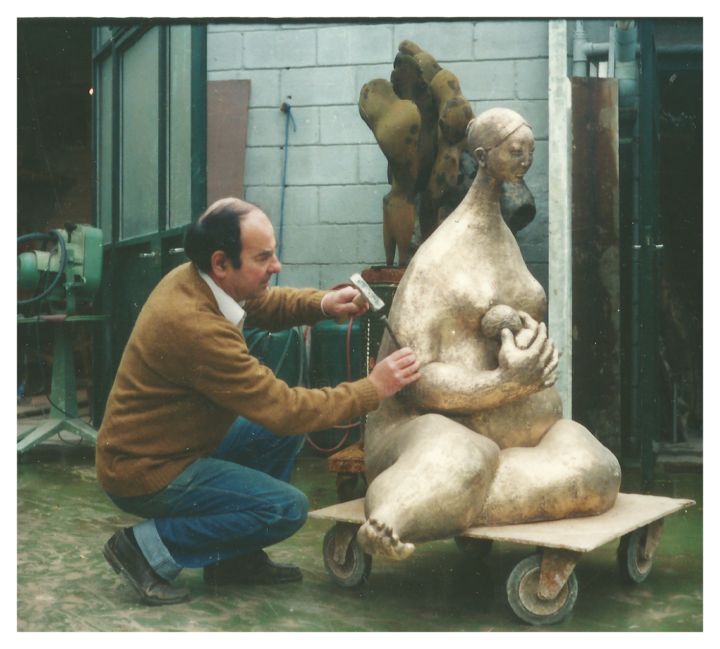 Sculpture intitulée "Statua in Bronzo Mo…" par Luciano Morosi 1930 - 1994, Œuvre d'art originale