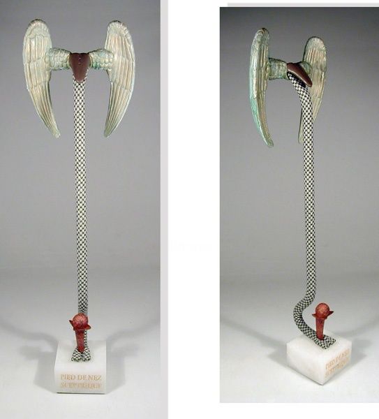 Sculpture intitulée "Pied de nez sceptri…" par Philippe Bruneteau, Œuvre d'art originale