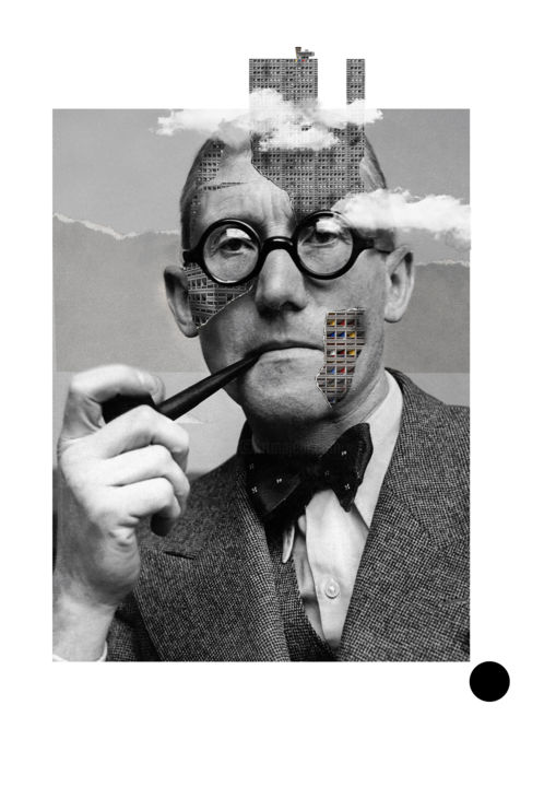 Цифровое искусство под названием "Le Corbusier" - Dylan Morval, Подлинное произведение искусства, Фотомонтаж