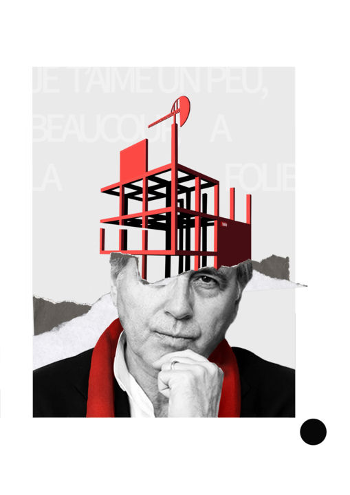 Digital Arts titled "Bernard Tschumi" by Dylan Morval, Original Artwork, Photo Montage