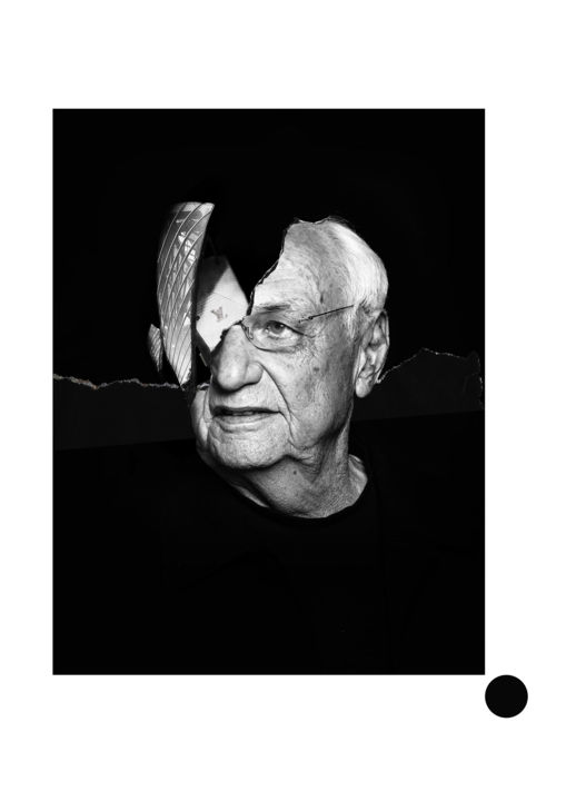Цифровое искусство под названием "Frank Gehry" - Dylan Morval, Подлинное произведение искусства, Фотомонтаж