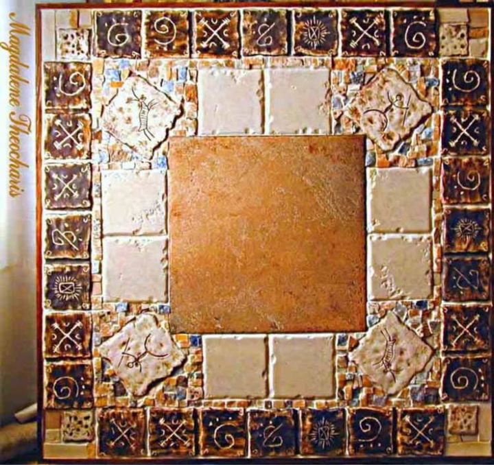 Artcraft titled "CAVE ART MOSAIC TAB…" by Magdalene Theocharis, Original Artwork