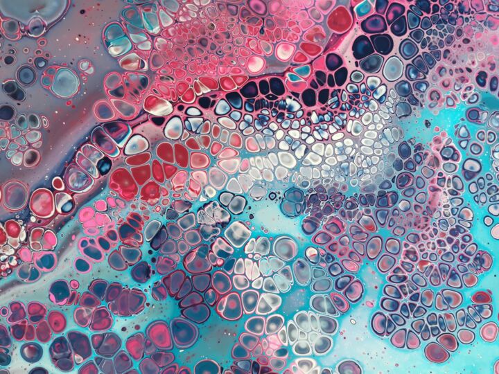 Peinture intitulée "Colorful Water" par Moshe Newhouse, Œuvre d'art originale, Acrylique