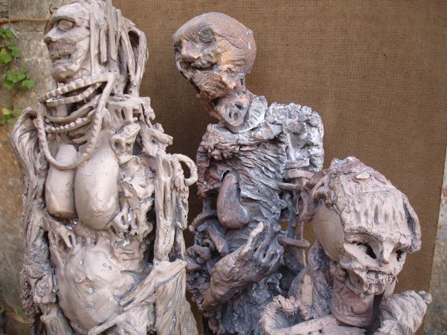 Sculpture titled "Mutation I - II - I…" by Michel Moskovtchenko, Original Artwork, Metals