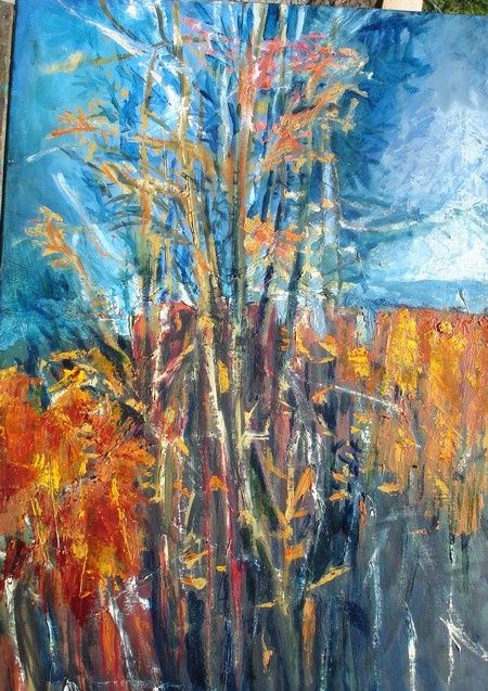 Painting titled "AUTOMNE I" by Michel Moskovtchenko, Original Artwork