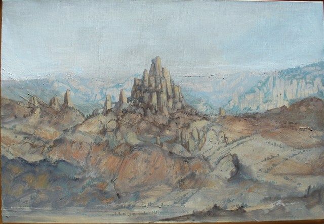 Peinture intitulée "DENTELLES MONTMIRAIL" par Michel Moskovtchenko, Œuvre d'art originale