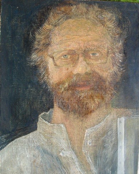 Painting titled "AUTO PORTRAIT II" by Michel Moskovtchenko, Original Artwork, Oil