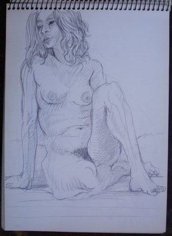Drawing titled "PAISIBLE ET BELLE" by Michel Moskovtchenko, Original Artwork, Other