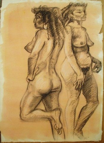 Drawing titled "NANCY: 2  POSES A A…" by Michel Moskovtchenko, Original Artwork, Other