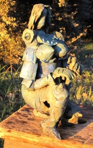 Sculpture titled "JEANNE  LA PETITE" by Michel Moskovtchenko, Original Artwork, Metals
