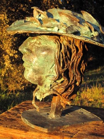 Sculpture titled "TETE DE DAVID  Gale…" by Michel Moskovtchenko, Original Artwork, Metals