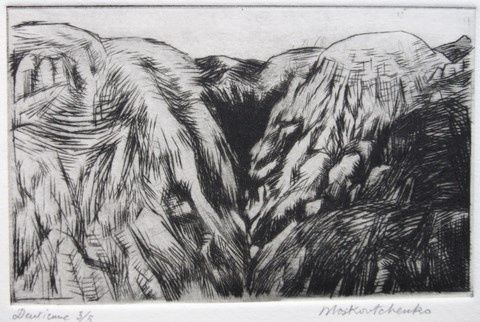 Drawing titled "LE LUBERON    LA CO…" by Michel Moskovtchenko, Original Artwork, Other