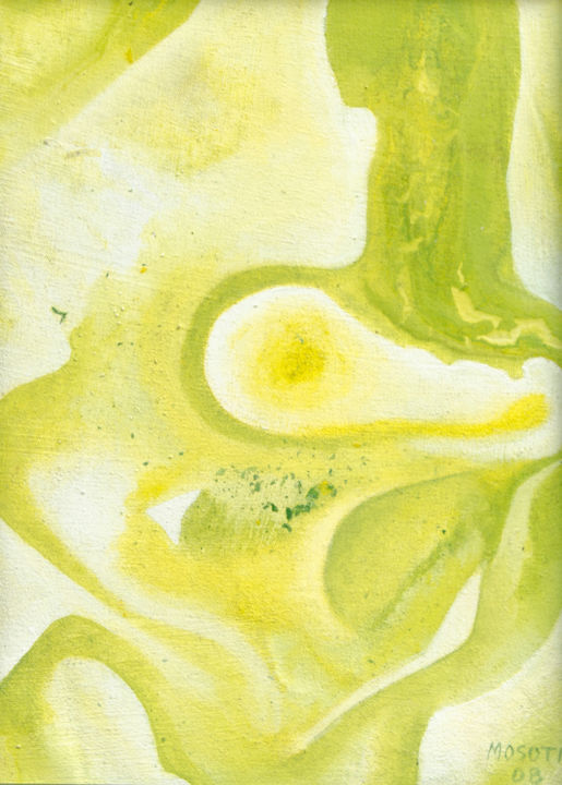 Pintura titulada "Woman in Green" por Mosoti Kepha, Obra de arte original, Acrílico
