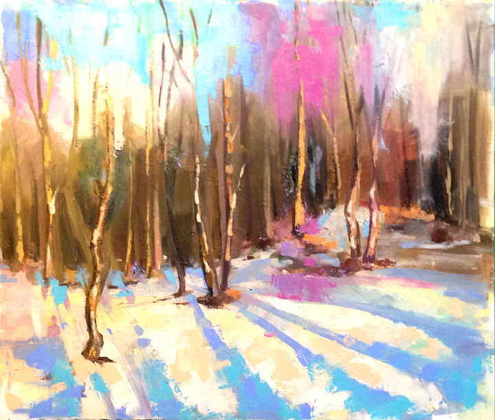 Painting titled "spring inspiration" by Tatiana Ryzhova, Original Artwork, Oil