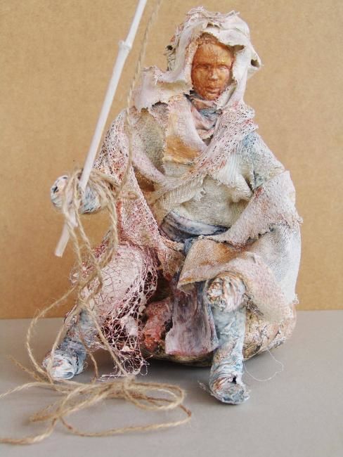 Sculpture titled "pêcheur" by Laurence Motot, Original Artwork