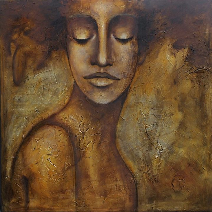 Painting titled "Reverie" by Motyjel, Original Artwork, Acrylic