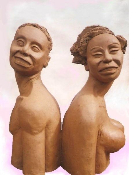 Скульптура под названием "The couple" - Guy Art Gallery Vancouver, Подлинное произведение искусства