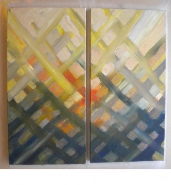 Painting titled "Lancape2/Abstract p…" by Guy Art Gallery Vancouver, Original Art,