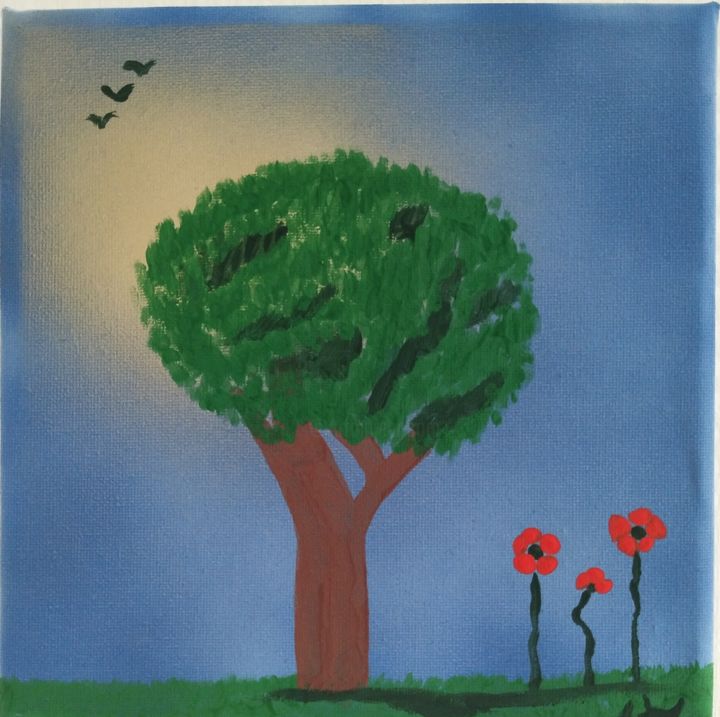 Peinture intitulée "Sunday" par Badr Mouazen, Œuvre d'art originale, Acrylique