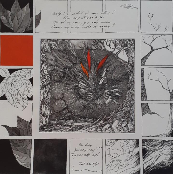 Impressões e gravuras intitulada "Spirale 1" por Mouche Lagé, Obras de arte originais, Gravação