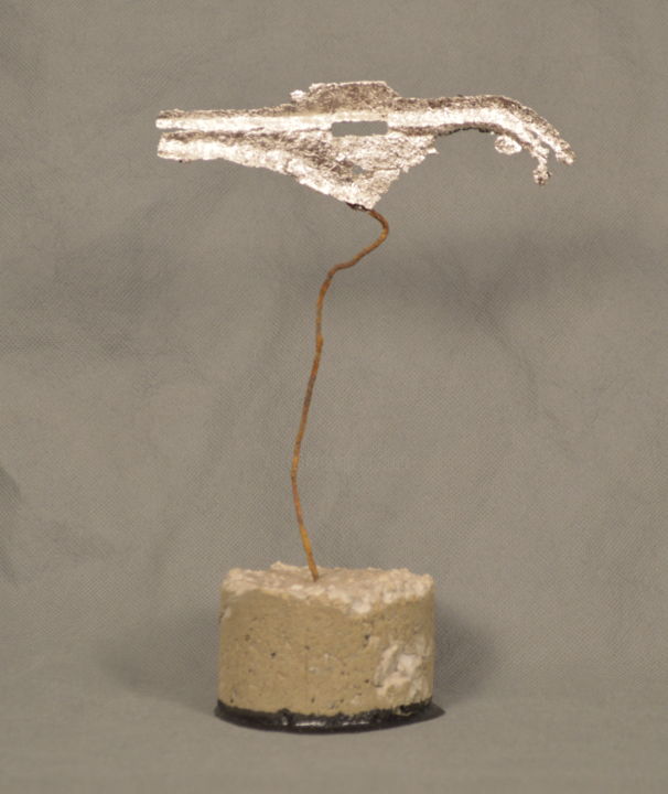 Sculpture titled "Aigle" by Stéphane Moulin, Original Artwork, Metals