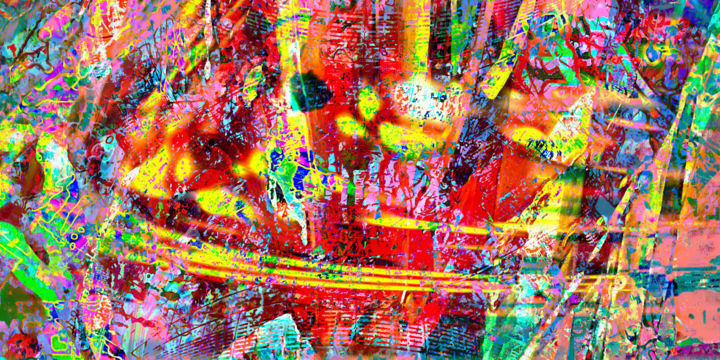 Arte digitale intitolato "Collisions.jpg" da Pascal Moulin, Opera d'arte originale, Lavoro digitale 2D