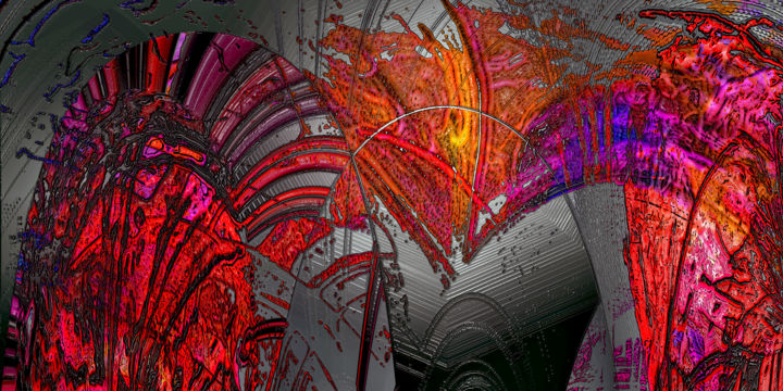 Arte digitale intitolato "Excentrique.jpg" da Pascal Moulin, Opera d'arte originale, Lavoro digitale 2D