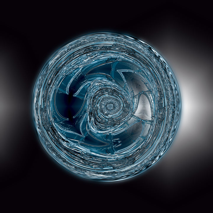 Digital Arts titled "Abstract Planet 160" by Pascal Moulin, Original Artwork, 2D Digital Work